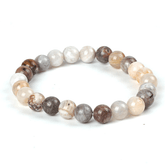 Bracelet Pierre Agate Feuille de Bambou | Lithothérapie Stéphanie